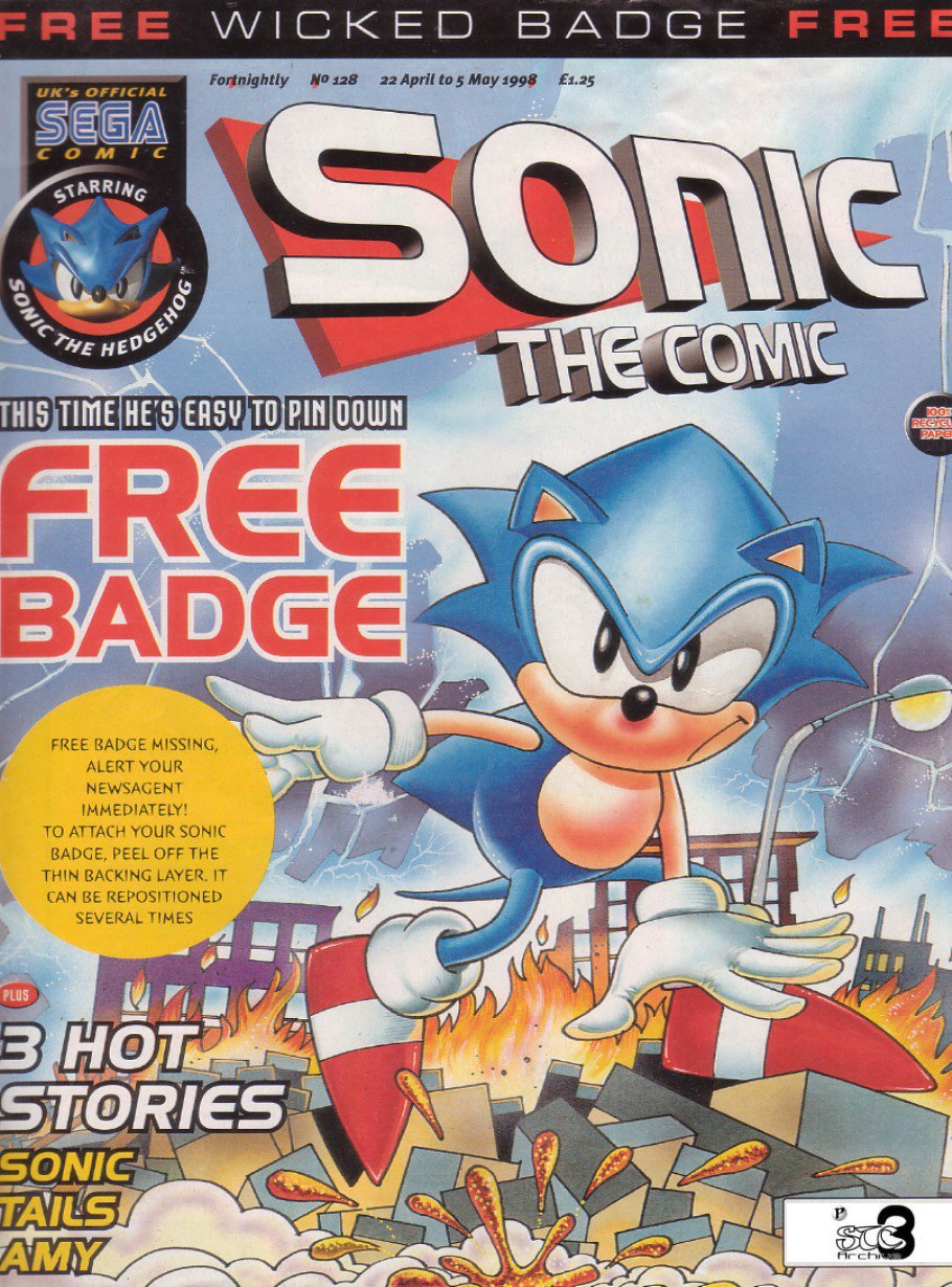 Sonic - The Comic Issue No. 128 Cover Page
